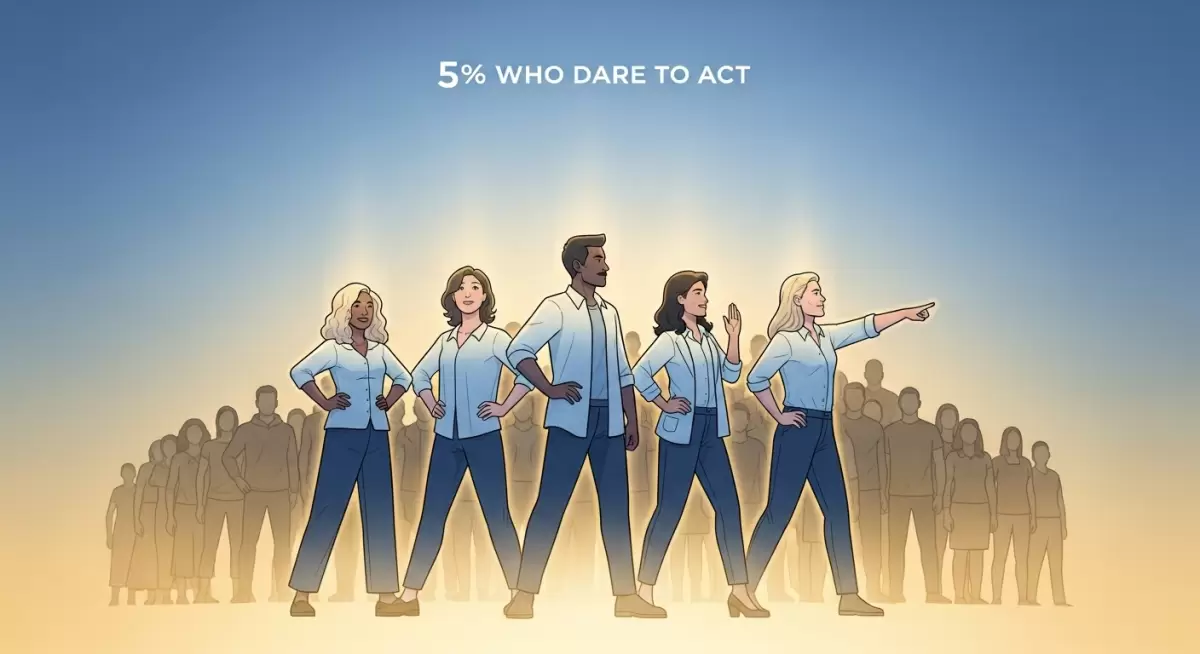 भीड़ से साहस की ओर - 5 % सफल लोगों की सोच और कार्रवाई